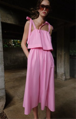Vestido Midi Popelín Lazos Zara Talla S