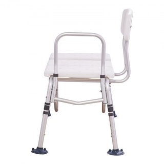 Banco de Transferencia para Bañera, Banco de Transferencia de Bañera Ajustable con Protección de Cortina en Forma de U y Respaldo Reversible, Asiento de Ducha Antideslizante para Ancianos, Discapa...