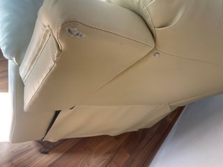 Sillón polipiel beige masaje