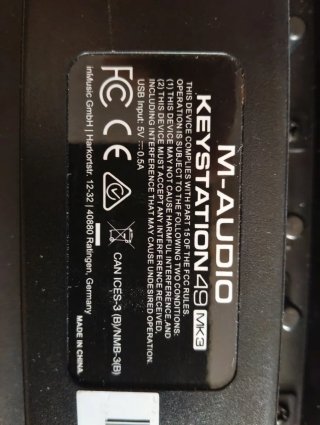 Teclado MIDI USB M-Audio Keystation 49 mk3