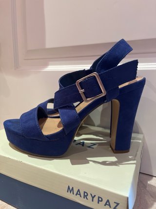 Sandalias de tacón azul