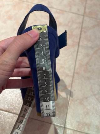 Sandalias de tacón azul