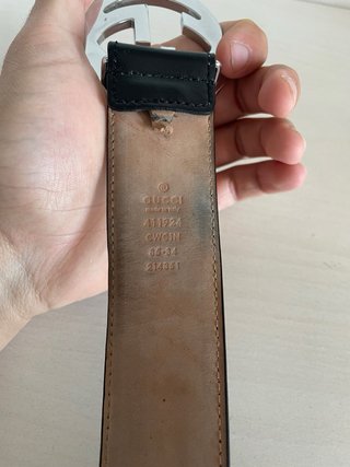 Cintura Gucci con fibbia GG argento