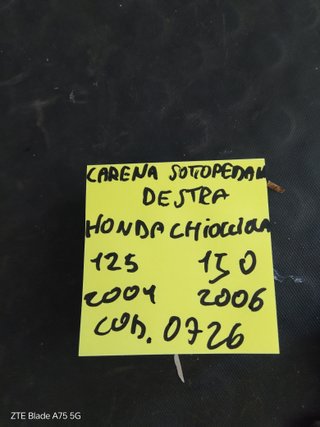 Carena Sottopedana Destra Honda Chiocciola 125 150