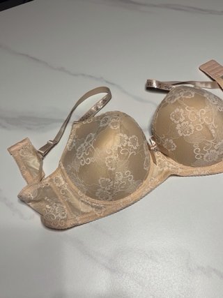 Reggiseno donna pizzo beige taglia quinta