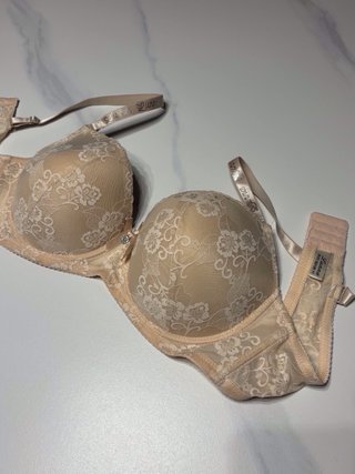 Reggiseno donna pizzo beige taglia quinta