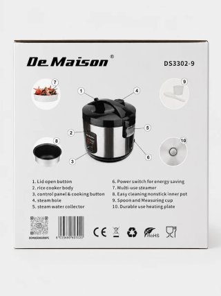 Cuociriso De. Maison con vaporiera- nuovo