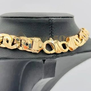 Cadena Tipo Cartier Medusa Bicolor 18K 12mm
