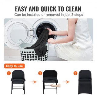 Cubiertas de Silla Plegables de Spandex Elástico, Cubierta de Silla Universal Ajustada, Fundas Protectores Removibles y Lavables, para Bodas, Vacaciones, Banquetes, Fiestas, Celebraciones, Comedor...