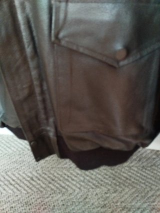 Chaqueta Bomber de Cuero Marrón  de aviador Autént