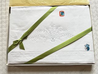 Completo lenzuola da corredo vintage sigillato