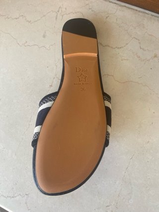 Ciabatte Christian Dior Dway Beige/Nero Nuove