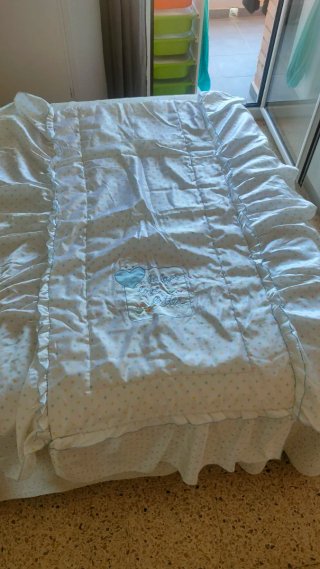 Funda cuna con estampado de rombos