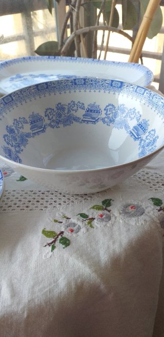 Vajilla Pontesa China Blau