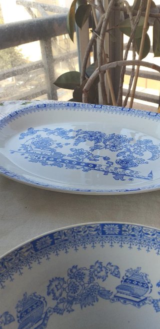 Vajilla Pontesa China Blau
