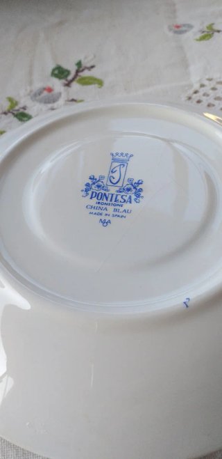 Vajilla Pontesa China Blau