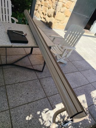 Toldo fachada espasol beige/gris