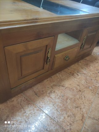 Mueble bajo salón madera maciza nuevo, ebanisteria