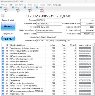 Discos duros SSD Sata 256GB 2,5"