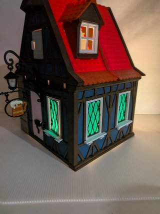Playmobil Casa Medieval taberna 3D ventanas tudor
