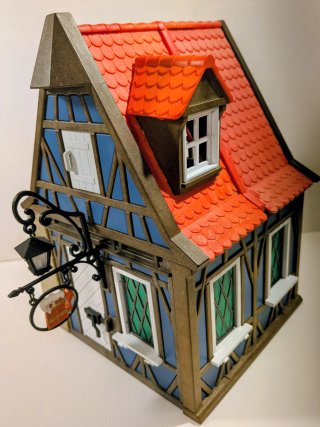 Playmobil Casa Medieval taberna 3D ventanas tudor