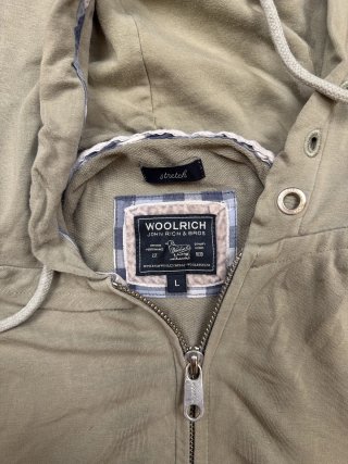Woolrich Felpa con Cappuccio Zip Grigia in Tessut…