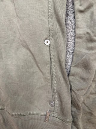 Woolrich Felpa con Cappuccio Zip Grigia in Tessut…