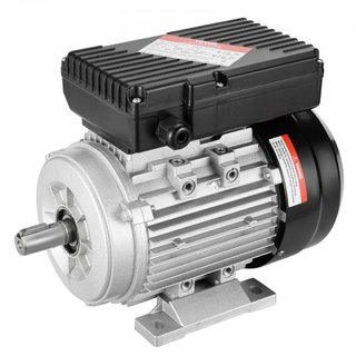 Motor Eléctrico de 0.55KW 1400 rpm, AC 220~240V 4.5A, 80, Marco B3, Motor de Compresor de Aire Monofásico, Eje Con Diente de 19mm, Rotación CW/CCW para Maquinaria Agrícola y Equipos Generales