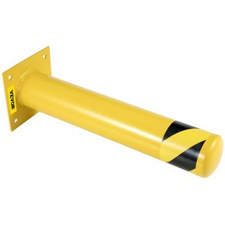 Bollard de Seguridad 48"x4.5" Barrera de Seguridad Bollard 4-1/2" OD 48" Altura Tubería de Acero con Recubrimiento en Polvo Amarillo con 4 Anclajes Gratis para Áreas Sensibles al Tráfico