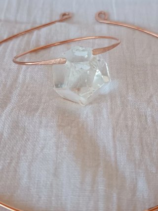 Pulsera artesanal ajustable de cobre