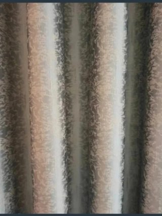 Cortinas con faldón azul y blanco