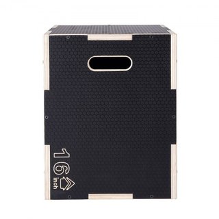 Caja de Salto Pliométrica 3 en 1, Caja de Plyo de Madera de 24/20/16 Pulgadas, Plataforma y Caja de Agilidad para Saltar, Caja de Ejercicio Antideslizante para Entrenamiento en Casa, Entrenamiento...