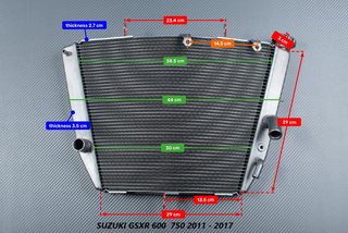 Radiador SUZUKI GSXR 600 / 750 2011 2017 L1 L2 L3