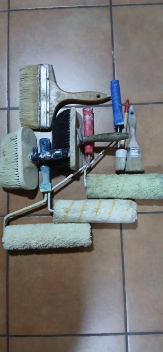 Lote de herramientas de pintura