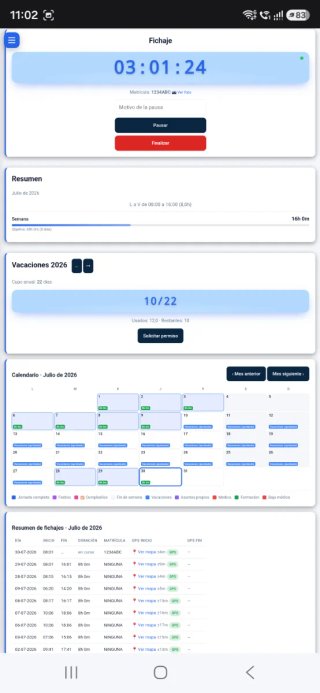 Páginas web profesionales y sistema de fichaje