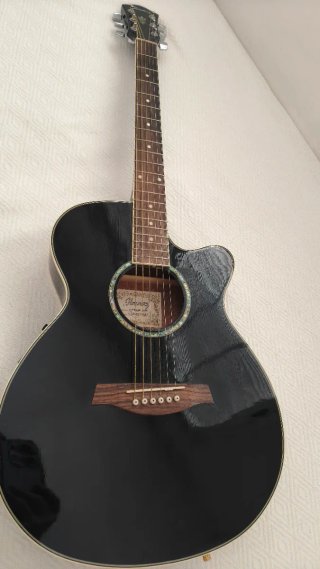 Guitarra Ibanez Electroacústica Negra + Funda