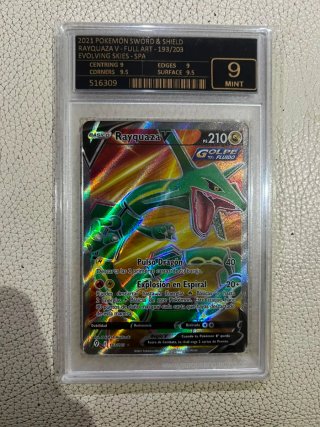 Rayquaza V 193 evolving skies gradeada castellano