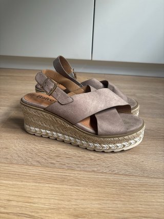 Sandalias Refresh Beige Cuña Esparto