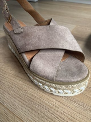 Sandalias Refresh Beige Cuña Esparto