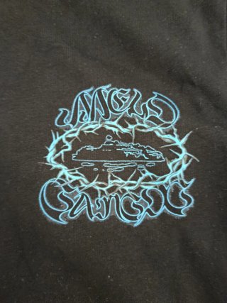 Camiseta Corteiz Negra y Azul con Etiquetas
