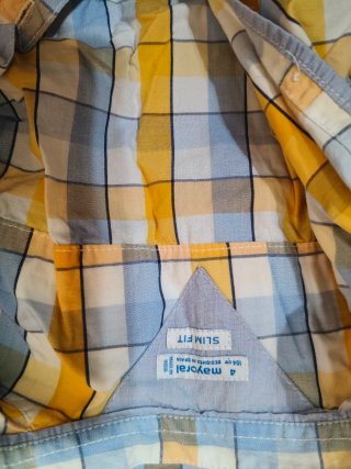 Chaqueta niño reversible azul y amarillo