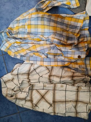 Chaqueta niño reversible azul y amarillo