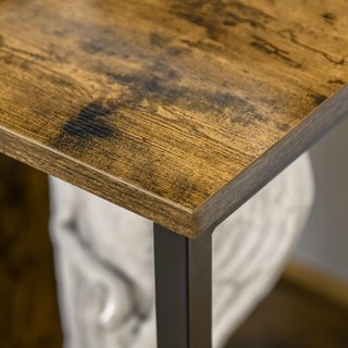 Mueble TV Moderno, Hasta 55'' Con Estantes Abiertos, Mueble De Salón Moderno, Bajo, Elegante, Estilo Industrial, Madera Y Acero, 110L X 40P X 50Acm, Marrón Rústico