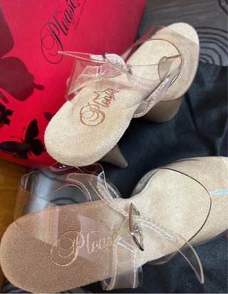 Zapatos Pleaser Pole Dance Talla 36 Beige