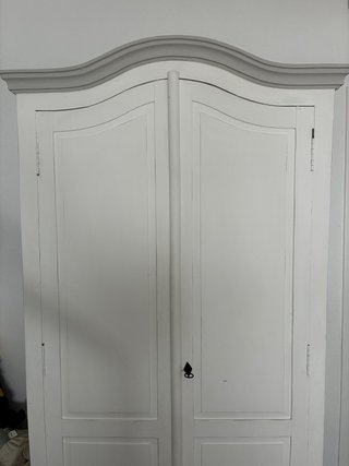 Armario vintage madera blanco y gris