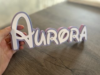 Scritta decorativa Aurora