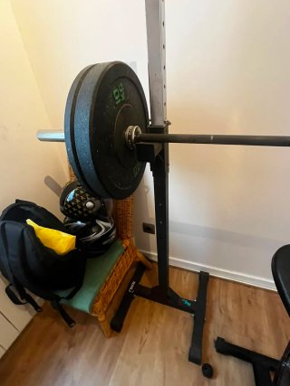Banco, Rack, Barra y Pesos Gimnasio