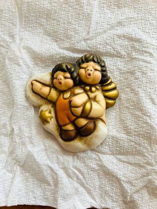 Lotto 3 Miniatura Ceramica THUN Gufo Angeli