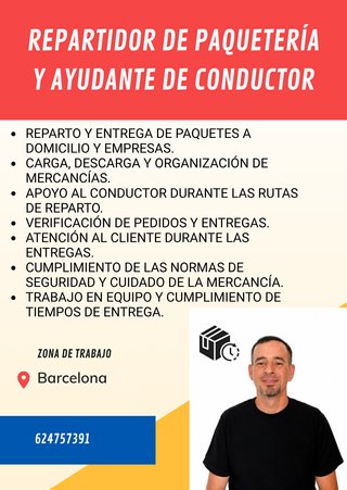 Repartidor de Paquetería BARCELONA