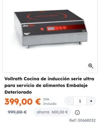 Placa Inducción Vollrath Ultra Profesional